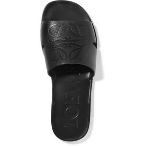 Loewe Cutout Logo-Embossed Leather Slides
